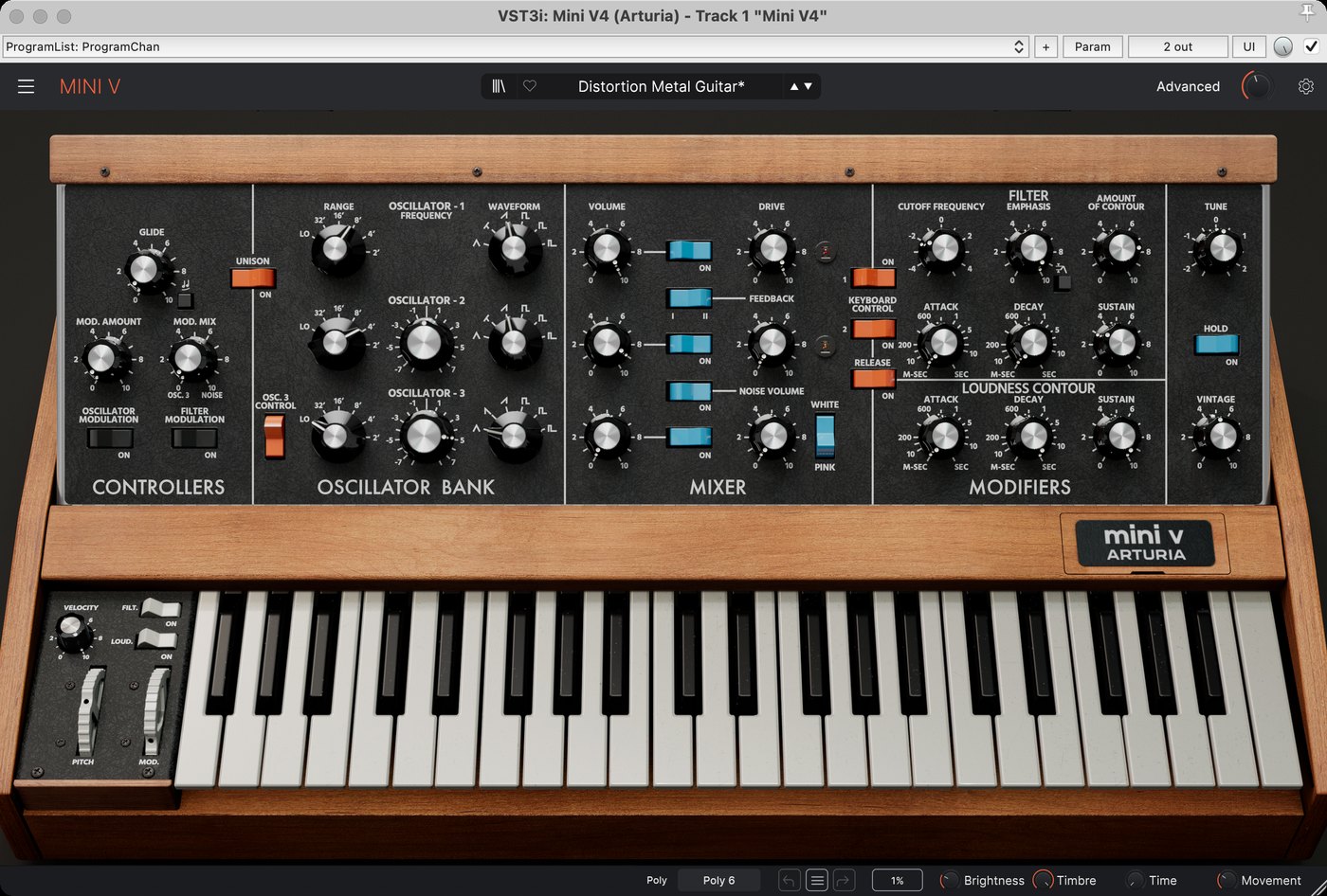 Arturia Mini V4 in REAPER
